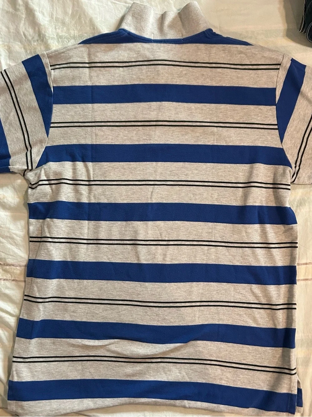 Ralph Lauren Golf Blue & Gray Striped Polo Shirt Tiburon Naples M